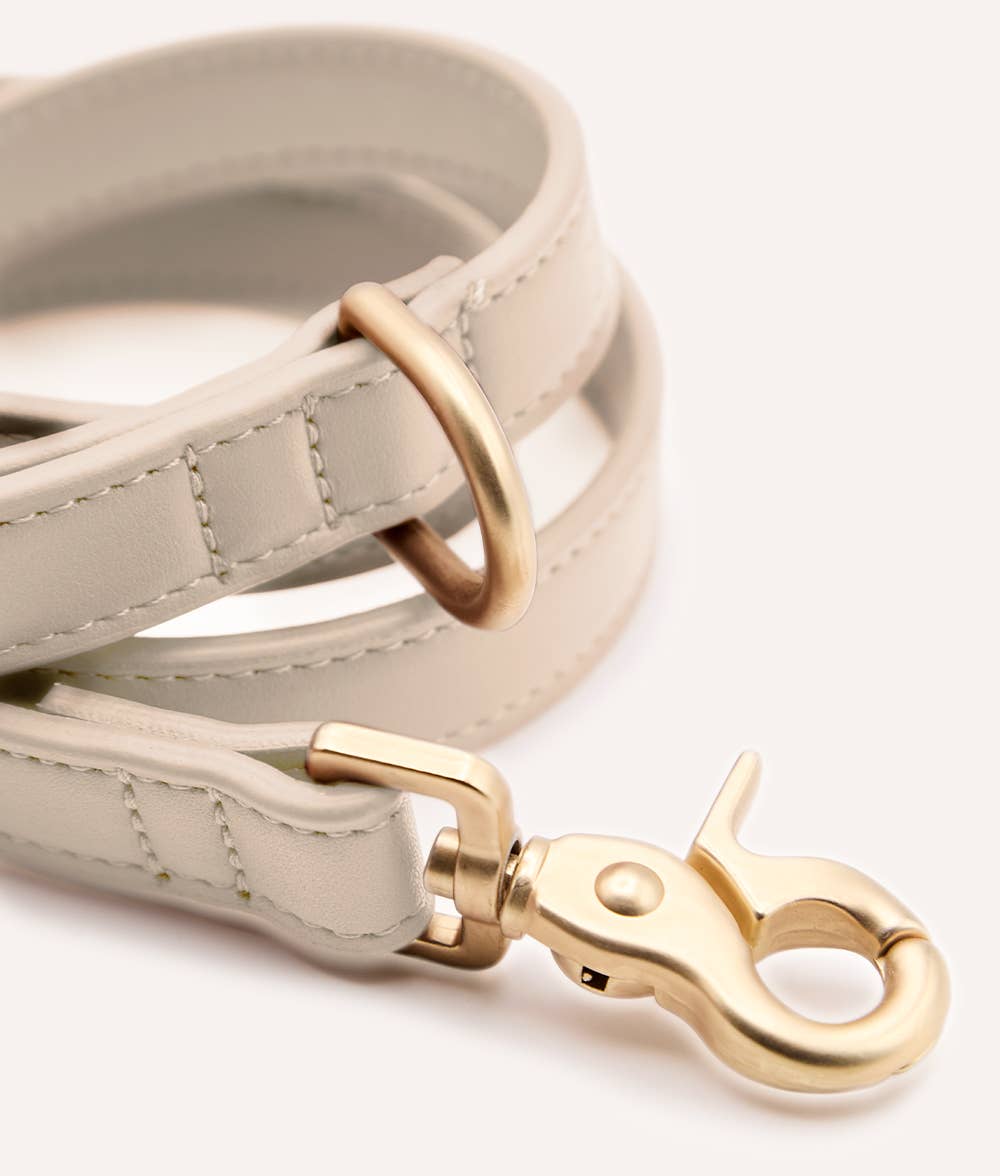 Beige Vegan Leren Riem 1,4m, Trek