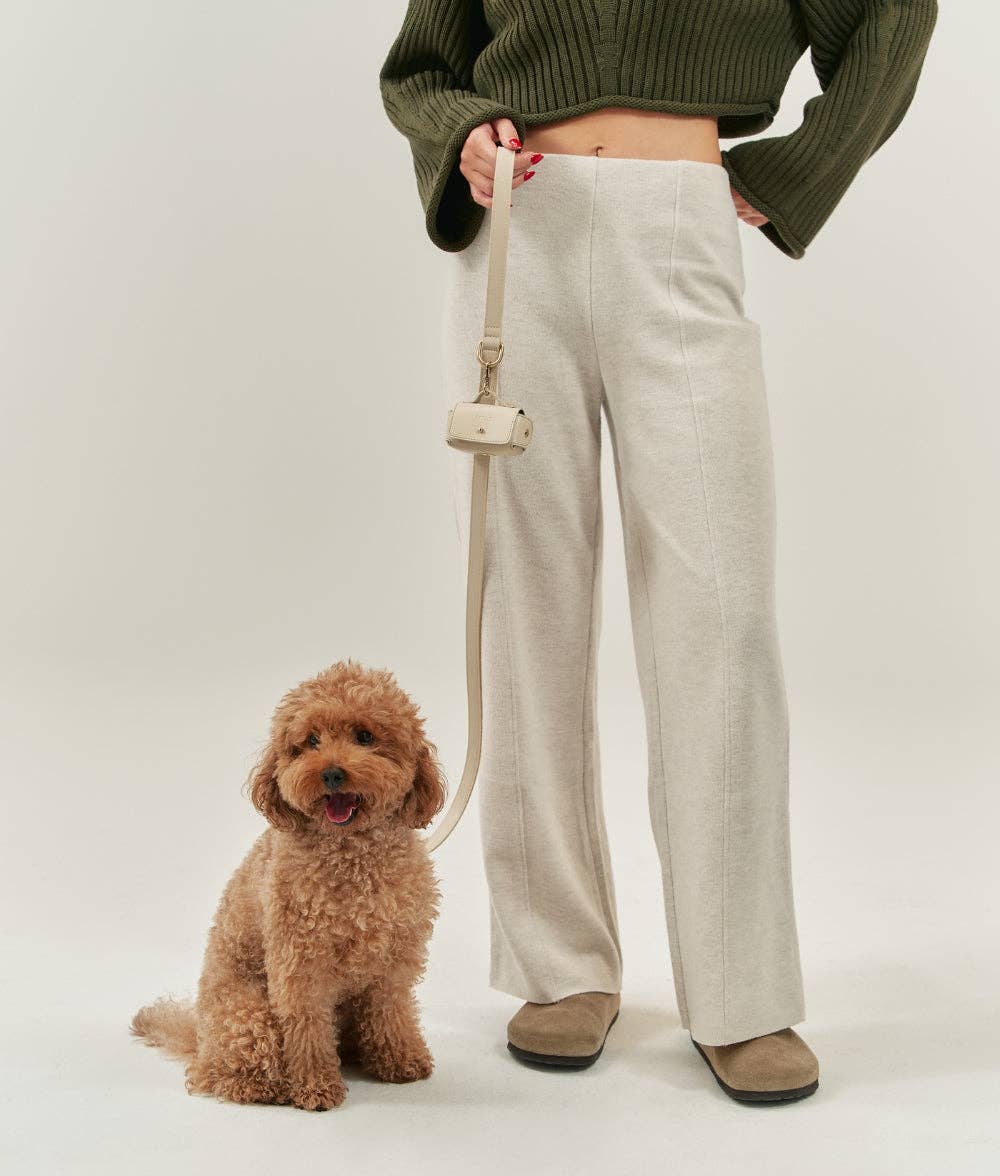 Beige Vegan Leren Riem 1,4m, Trek