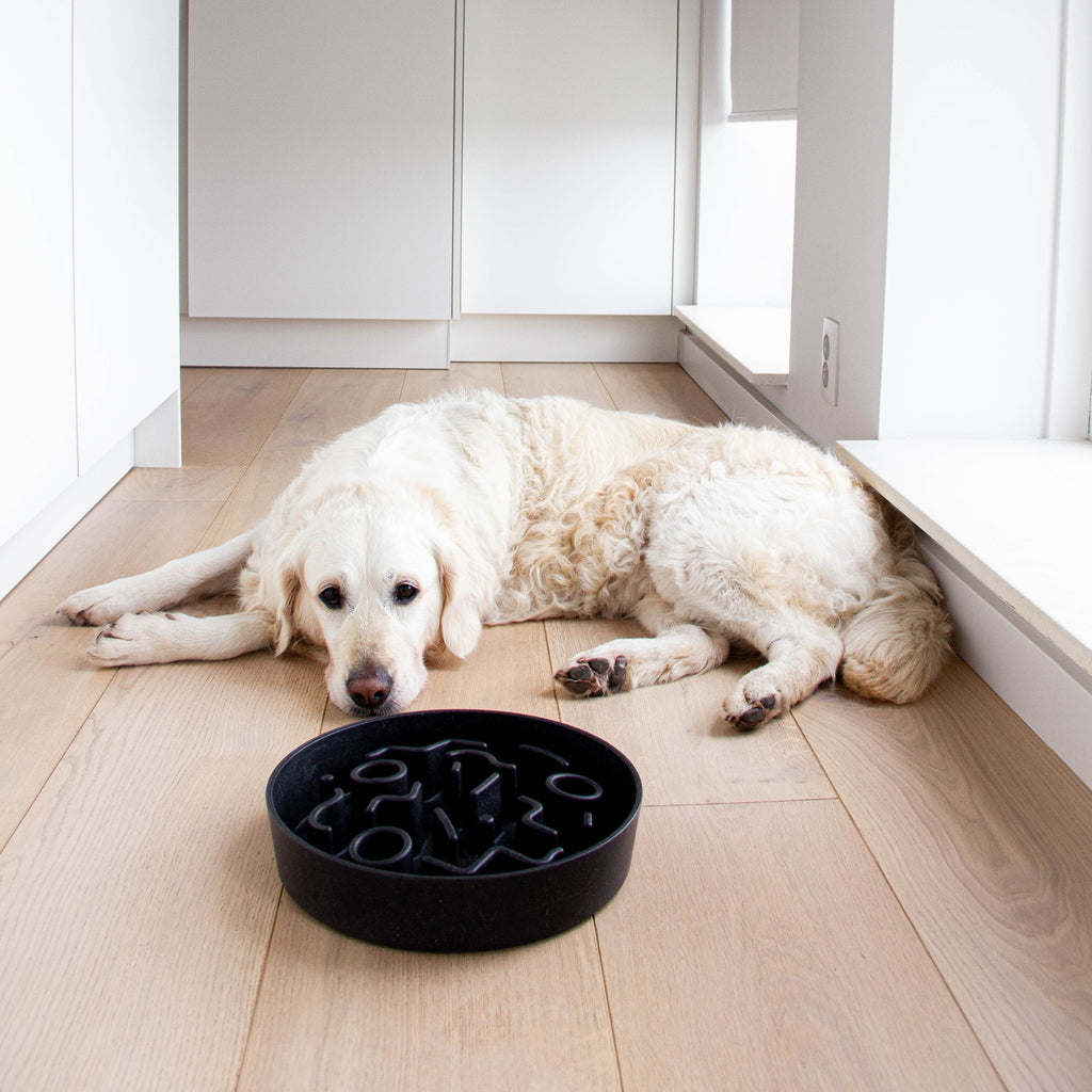 BAMBOO Slow Feeder voor Honden Dark Grey - Ø28 cm