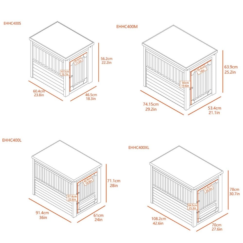 InnPlace™ Hondenbench & bijzettafel Gray L