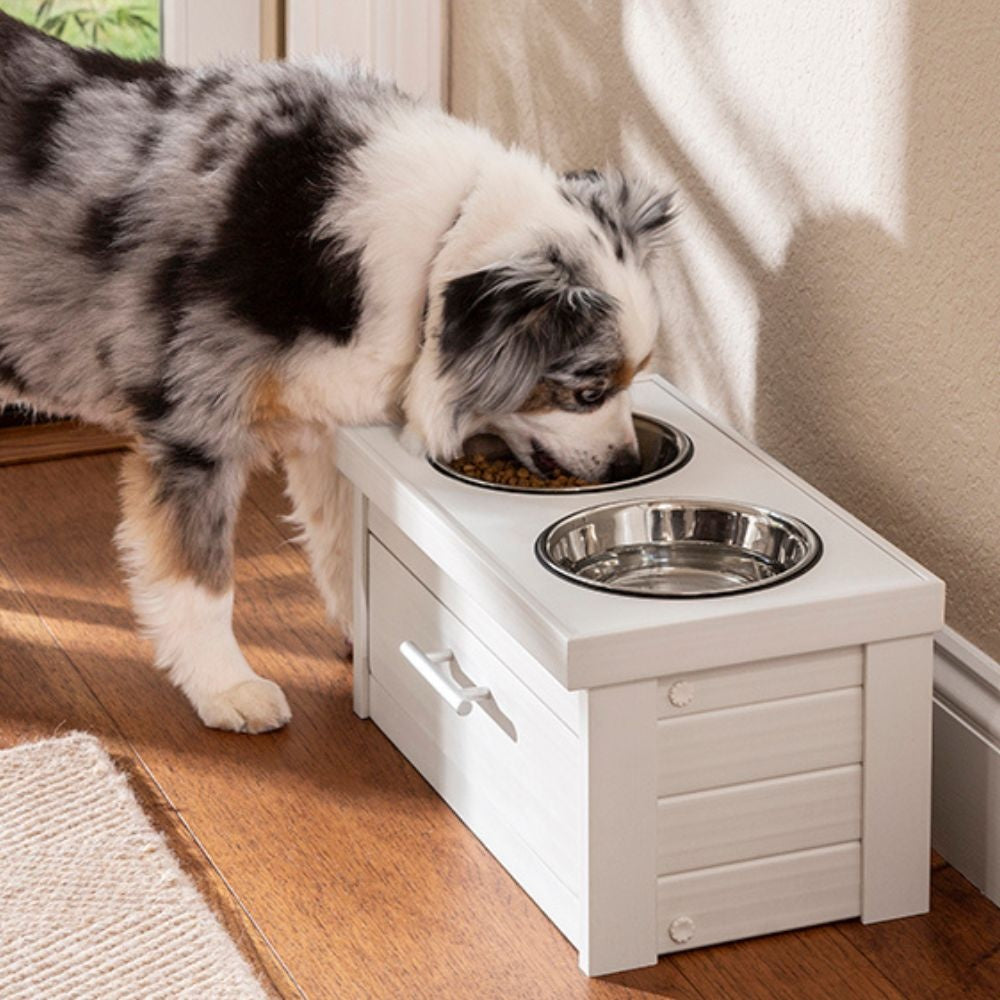Piedmont Pet Diner Antique White S