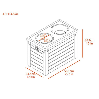 Piedmont Pet Diner Gray XL